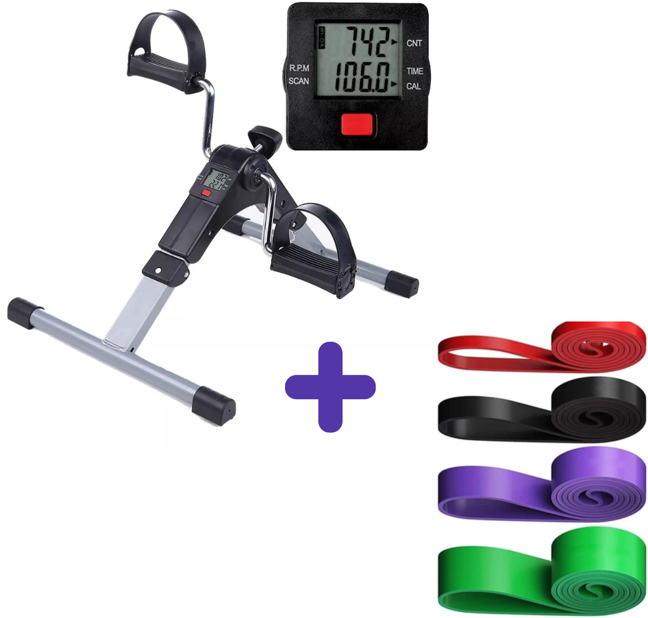 Mini Bike Ergometrica Pro + Kit 5 Elásticos